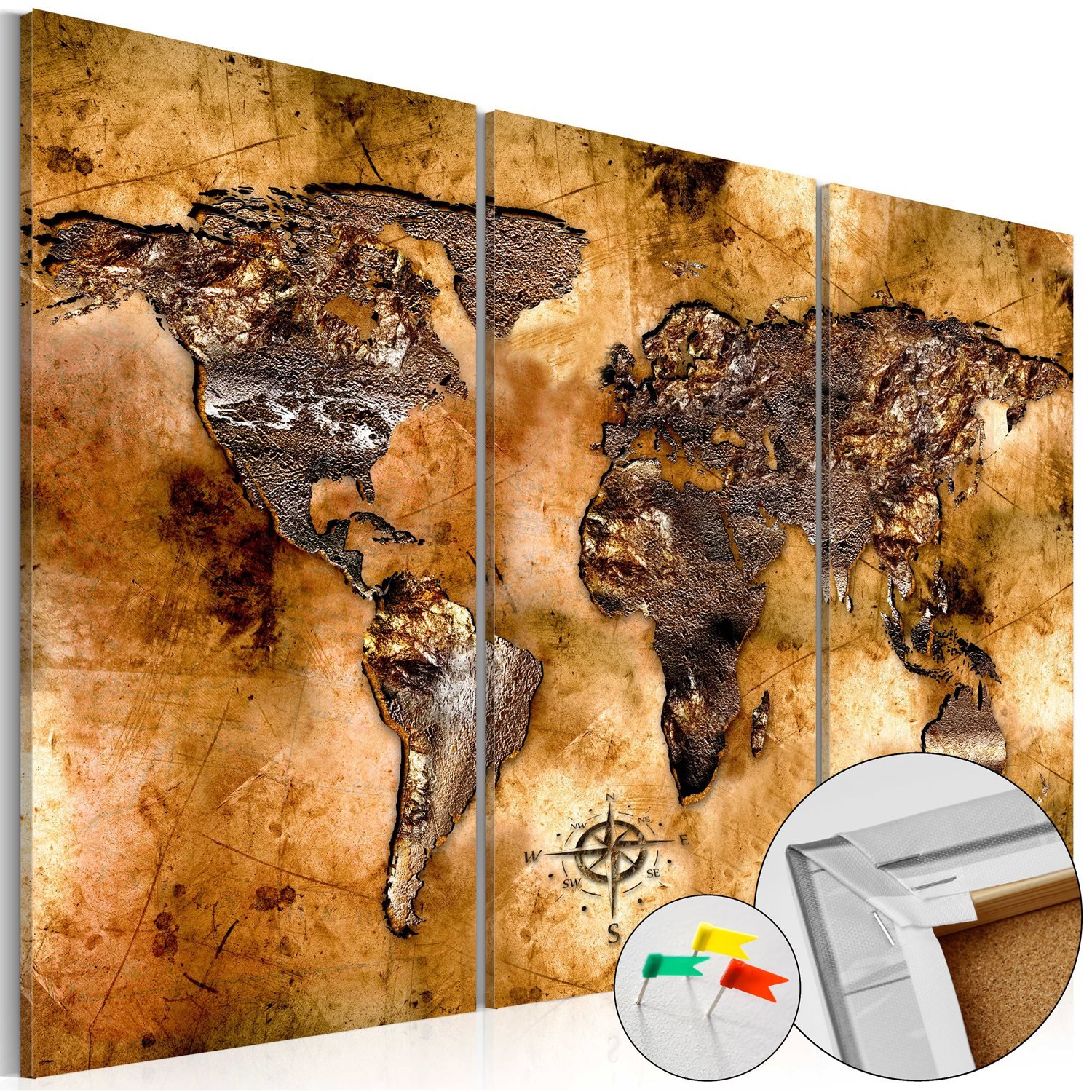 Decorative Pinboard - World Map [Cork Map] 