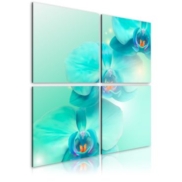 Table - Sky-blue orchids
