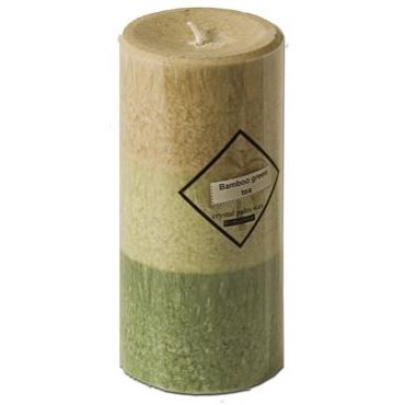 Scented candle stump "Bamboo Green Tea" 15cm