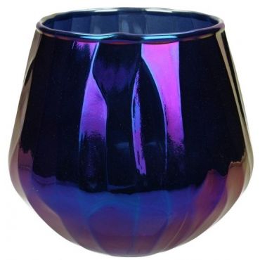 Iridescent glass candle holder plus