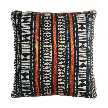 Tribal Pillow Black - Orange