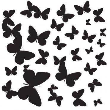 Decorative wall stickers Butterflies Silhouettes Ango