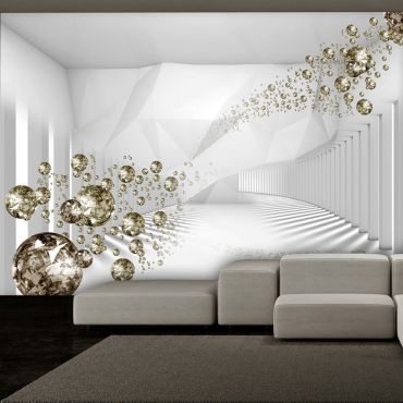 Self-adhesive photo wallpaper - Diamond Corridor (Gray)