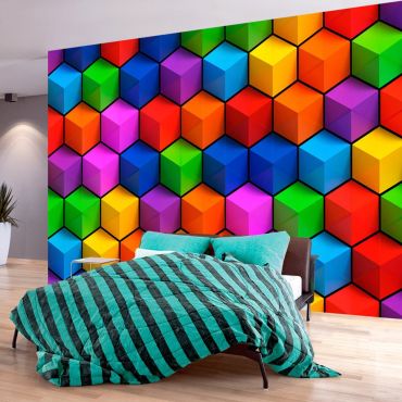 Wallpaper - Colorful Geometric Boxes