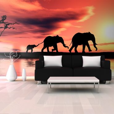 XXL wallpaper - elephants: family 550x270