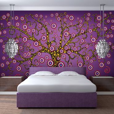 Wallpaper - abstract: tree (violet)