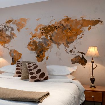 Wallpaper - World in brown shades