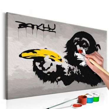 DIY canvas painting - Monkey (Banksy Street Art Graffiti) 60x40
