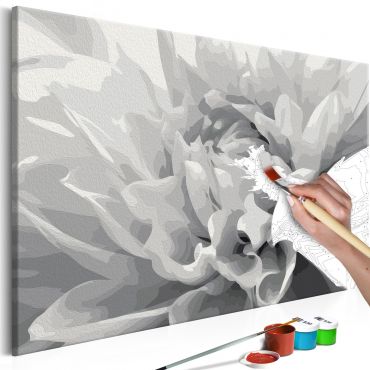 DIY canvas painting - Black & White Flower 60x40