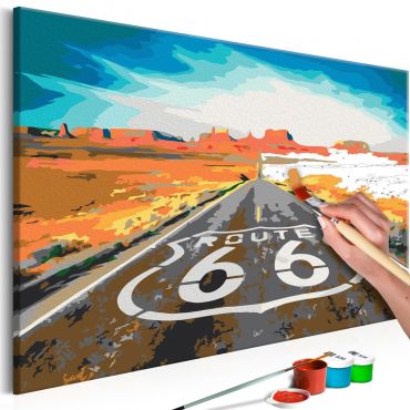 DIY canvas painting - Route 66  60x40