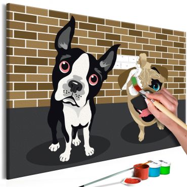 DIY canvas painting - Cute Dogs 60x40