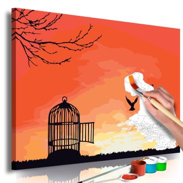 DIY canvas painting - Open Cage 60x40