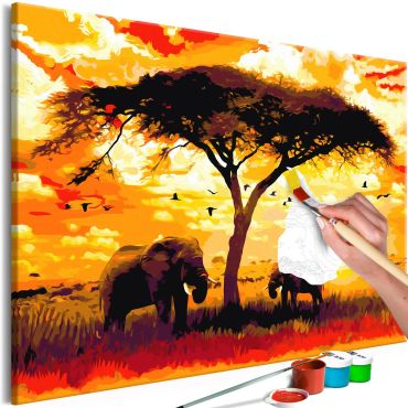 DIY canvas painting - Africa at Sunset 120x80