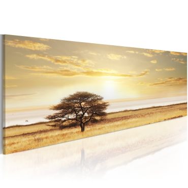 Canvas Print - Lonely tree on savannah 120x40
