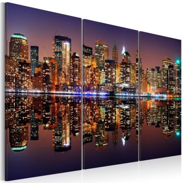 Canvas Print - New York water reflection