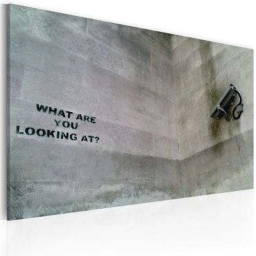 Canvas Print - What are you looking at? (Banksy) 60x40