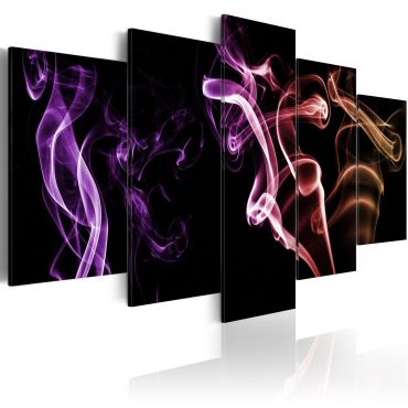 Canvas Print - Colored smoke - 5 pieces