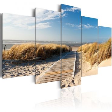 Canvas Print - Unguarded beach - 5 pieces