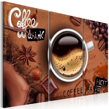 Canvas Print - Cup of hot coffee