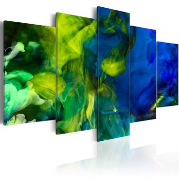 Canvas Print - Dance of Green Flames