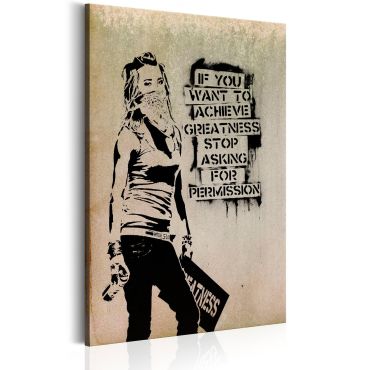 Canvas Print - Graffiti Slogan by Banksy