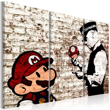 Canvas Print - Mario Bros: Torn Wall