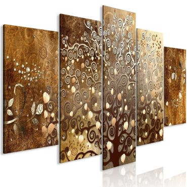 Canvas Print - Falling Leaves (5 Parts) Wide 225x100