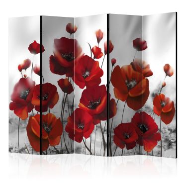 Διαχωριστικό με 5 τμήματα - Poppies in the Moonlight II [Room Dividers] 225x172