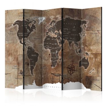 Διαχωριστικό με 5 τμήματα - Room divider – Map on the wood 225x172