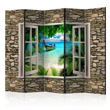 Διαχωριστικό με 5 τμήματα - Tropical Beach II [Room Dividers] 225x172