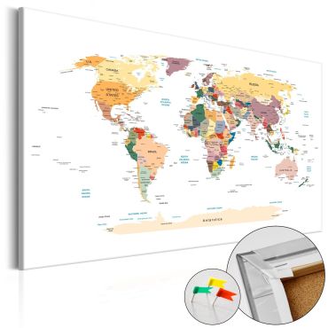 Decorative Pinboard - World Map [Cork Map]