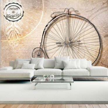 Wallpaper - Vintage bicycles - sepia