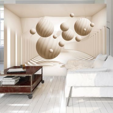 Wallpaper - Beige Balls