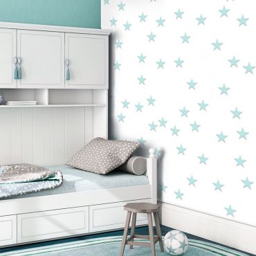 Wallpaper - Stars - Aquamarine 50x1000