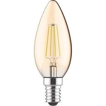 LED Filament E14 Candle 5W 2700K Dimmable Step Amber