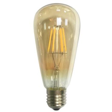 Λαμπτήρας LED Filament E27 Edison 6W 2700K Dimmable Amber