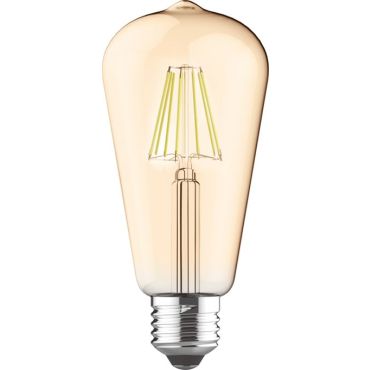 Λαμπτήρας LED Filament E27 Edis 8W 2700K Dimmable Step Amber