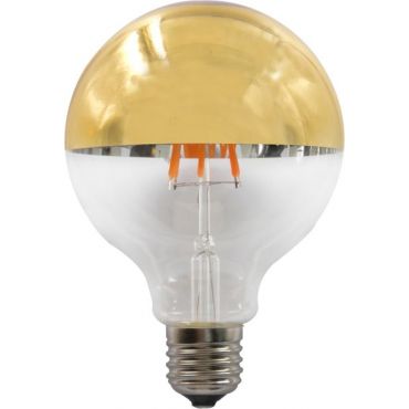 Λαμπτήρας LED Filament E27 Globe 6W 2700K Dimmable Gold G95