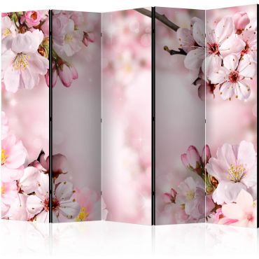 5-part divider - Spring Cherry Blossom II [Room Dividers]