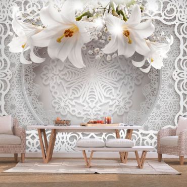 Self-adhesive photo wallpaper - Lilies and Ornaments