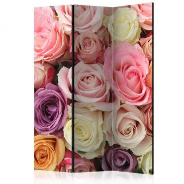 3-part divider - Pastel roses [Room Dividers]