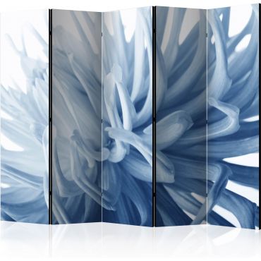 5-part divider - Flower - blue dahlia II [Room Dividers]