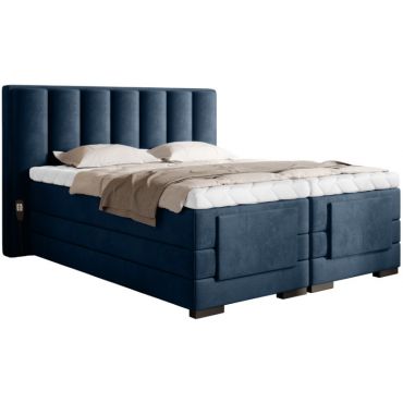 Upholstered bed Villard with mattress and top layer