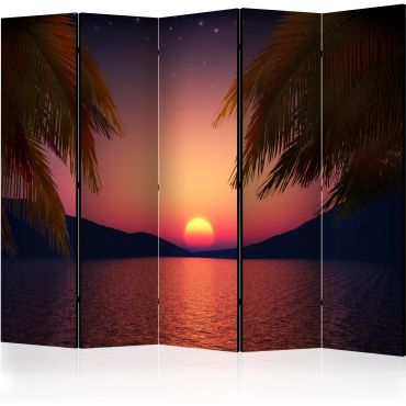 Διαχωριστικό με 5 τμήματα - Romantic evening on the beach II [Room Dividers]