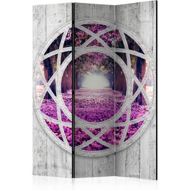 3-part divider - Fuchsia landscape [Room Dividers]