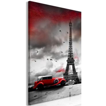 Table - Red Car in Paris (1 Part) Vertical