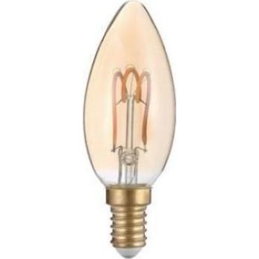 Lamp LED Filament E14 Candle 3W 2700K Amber