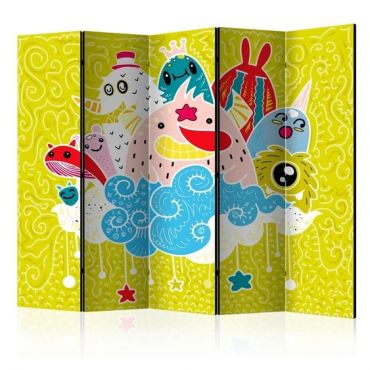 Διαχωριστικό με 5 τμήματα - Happy Creatures II [Room Dividers]