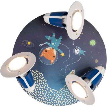 Wall ceiling-lamp Elobra Little Astronauts Space Mission Three-light