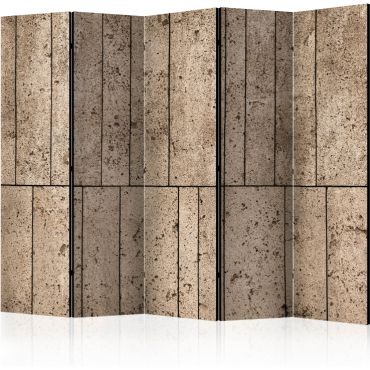 Partition with 5 sections - Beige Wall II [Room Dividers]